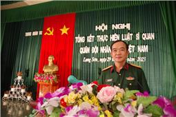 Trung đoàn 141 tổng kết thực hiện Luật Sĩ quan Quân đội nhân dân Việt Nam